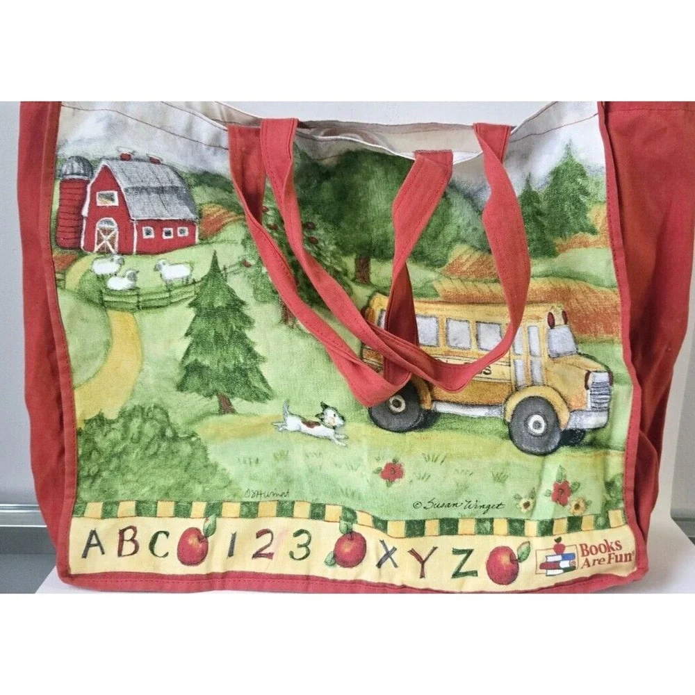 Susan Winget tote school bag‎ Books are Fun teacher tote
